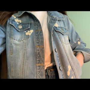 Super cute acid wash denim jacket!